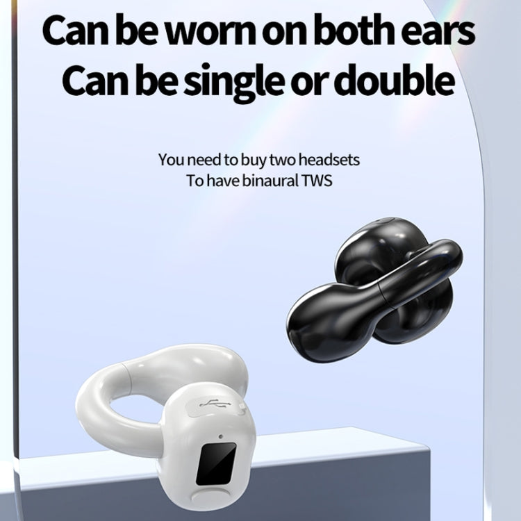 M10 IPX5 Waterproof Ear Clip Bluetooth Earphones, Style: Single White - Bluetooth Earphone by PMC TechLife | Online Shopping South Africa | PMC TechLife