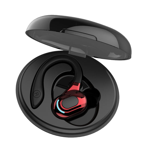 F8 Hanging Ear Stereo Wireless Bluetooth Earphones With Charging Bin(Red Single Ear) - Bluetooth Earphone by PMC Jewellery | Online Shopping South Africa | PMC Jewellery