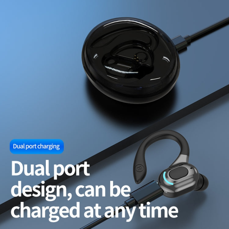 F8 Hanging Ear Stereo Wireless Bluetooth Earphones With Charging Bin(Red Single Ear) - Bluetooth Earphone by PMC TechLife | Online Shopping South Africa | PMC TechLife