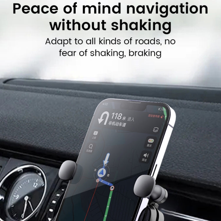 S03 Vehicle Air Outlet Gravity Navigation Mobile Phone Holder, Color: Black Spiral Clip - Car Holders by PMC Jewellery | Online Shopping South Africa | PMC Jewellery