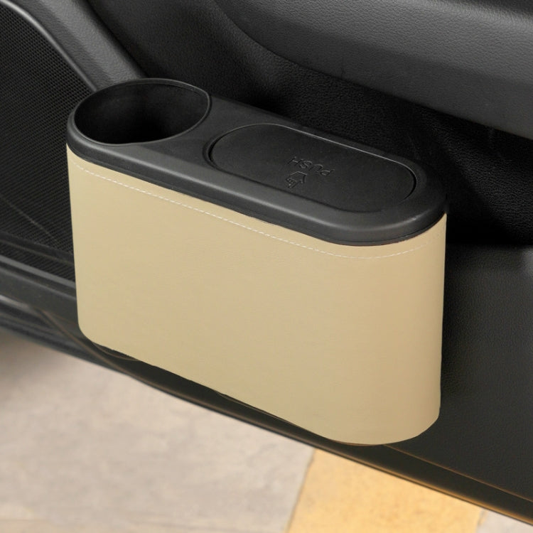 Car Seat Water Cup Holder Umbrella Storage Box Trash Can, Color: Beige Leather - Stowing Tidying by PMC Jewellery | Online Shopping South Africa | PMC Jewellery