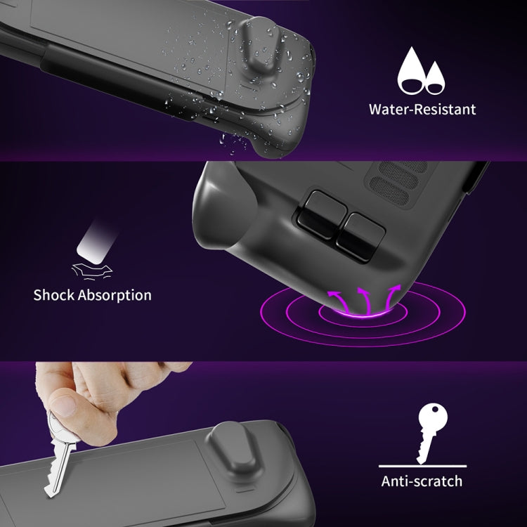 For Steam Deck JYS-SD012 Game Console All-inclusive Protective Case + Detachable Cover Set with Bracket(Black) - Accessories by PMC TechLife | Online Shopping South Africa | PMC TechLife