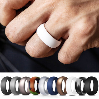 SiR013 8.7mm Curved Outdoor Sports Silicone Ring, Size: No.14(Dark Gray) - Rings by PMC Jewellery | Online Shopping South Africa | PMC Jewellery