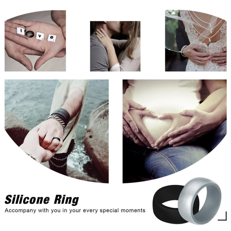 SiR013 8.7mm Curved Outdoor Sports Silicone Ring, Size: No.14(Light Grey) - Rings by PMC Jewellery | Online Shopping South Africa | PMC Jewellery