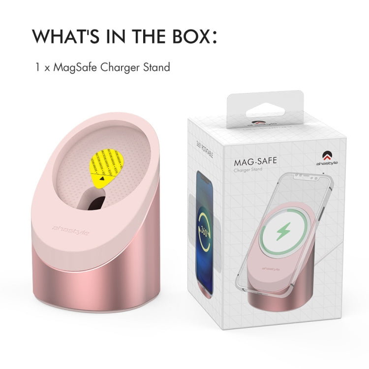 For iPhone12/13/14 Series AhaStyle PT134 Magnetic Charging Stand(Pink) - Desktop Holder by AhaStyle | Online Shopping South Africa | PMC Jewellery