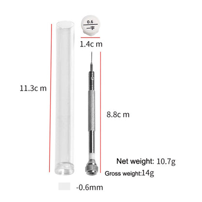 LSD5120 Repair Watch Glasses Stainless Steel Screwdriver Precision Watch Screwdriver Tool 0.6 Straight (White) - Watch Repair Tools by PMC Jewellery | Online Shopping South Africa | PMC Jewellery