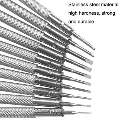 LSD5120 Repair Watch Glasses Stainless Steel Screwdriver Precision Watch Screwdriver Tool 1.4 Straight (Gray) - Watch Repair Tools by PMC Jewellery | Online Shopping South Africa | PMC Jewellery