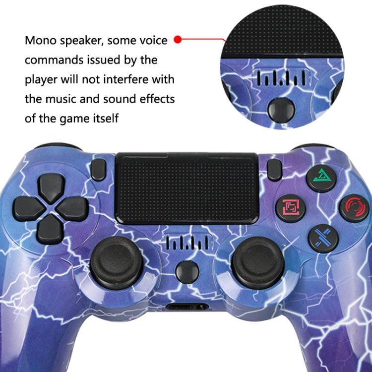 For PS4 Wireless Bluetooth Game Controller With Light Strip Dual Vibration Game Handle(Gear) - Gamepads by PMC Jewellery | Online Shopping South Africa | PMC Jewellery