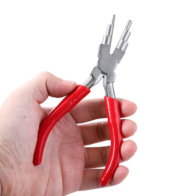 3 In 1 Handmade Jewelry Plier Nylon Accessories DIY Tools Wire Wrap Clamp, Style: Red 6-section + Flat Nip + Sharp Nip - Jewelry Tools by PMC Jewellery | Online Shopping South Africa | PMC Jewellery