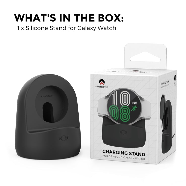 AhaStyle PT181 Watch Silicone Charging Stand For Galaxy Watch 3 / 4 / Active / Active 2(Black) - free shipping - PMC TechLife - Order now!
