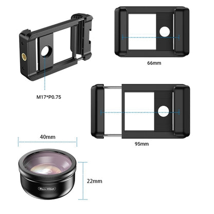 APEXEL CM-HB100CPL HB100mm HD External Macro Mobile Phone Lens with CPL(Black) - Macro & Wide-angle by APEXEL | Online Shopping South Africa | PMC Jewellery