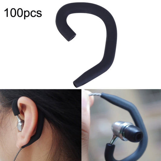 100pcs Silicone Bluetooth Ear Hook 1.5-2mm Round Line Universal Human Memory Hanging Ear(Black) - Other Accessories by PMC Jewellery | Online Shopping South Africa | PMC Jewellery