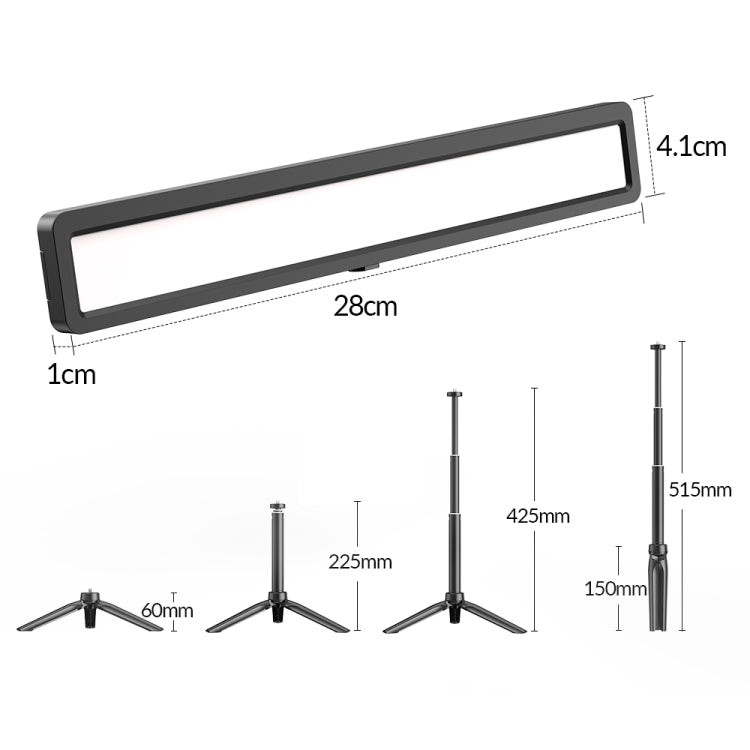 APEXEL APL-FL06 Portable Square Strip Live Video Conferencing Fill Light - free shipping - PMC TechLife - Order now!