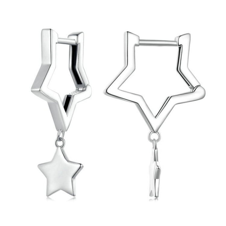 SCE1621 Sterling Silver S925 Pentagram Female Earrings - Stud Earrings & Earrings by PMC Jewellery | Online Shopping South Africa | PMC Jewellery