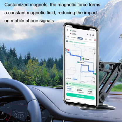 Magsafe Magnetic Mobile Phone Bracket Metal Car Navigation Folding Bracket(Black) - Car Holders by PMC Jewellery | Online Shopping South Africa | PMC Jewellery