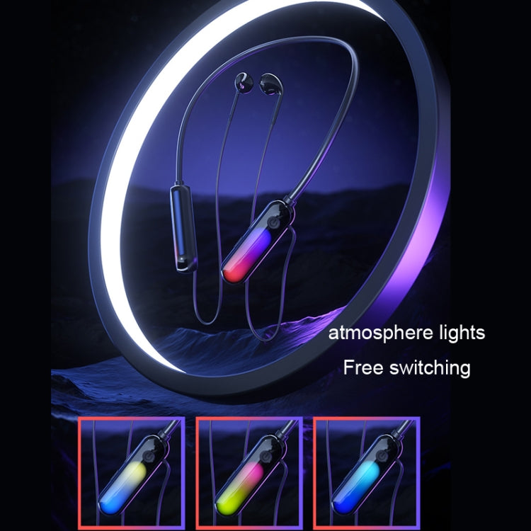 With Atmosphere Lamp Hanging Neck Bluetooth Earphone, Style: 3 In 1 - Neck-mounted Earphone by PMC Jewellery | Online Shopping South Africa | PMC Jewellery