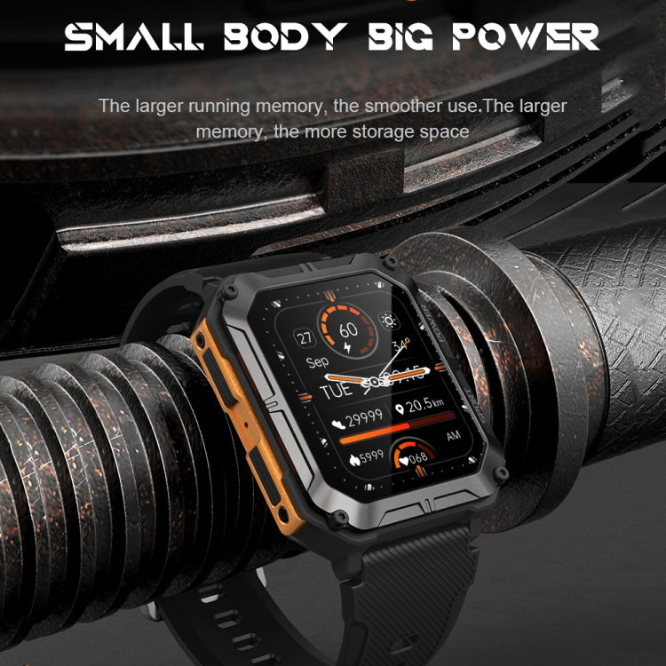 1.83 Inch IP68 Waterproof Bluetooth Call Sports Smart Watch Outdoor Three-Proof Multifunctional Watch(Orange) - Smart Watches by PMC Jewellery | Online Shopping South Africa | PMC Jewellery