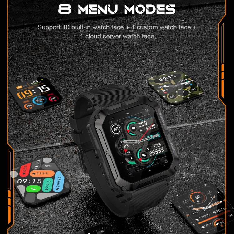 1.83 Inch IP68 Waterproof Bluetooth Call Sports Smart Watch Outdoor Three-Proof Multifunctional Watch(Orange) - Smart Watches by PMC Jewellery | Online Shopping South Africa | PMC Jewellery