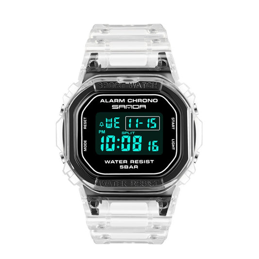 SANDA 2009 Multifunctional Sports Waterproof Calendar Watch(Leucorrhea Black Noodles) - Sport Watches by SANDA | Online Shopping South Africa | PMC Jewellery