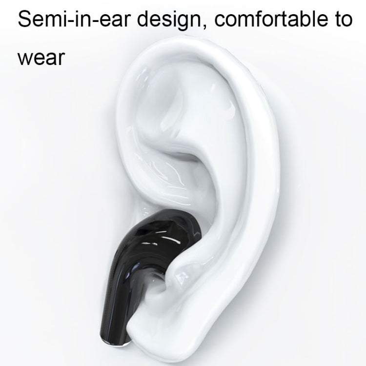 Transparent Semi-In-Ear Stereo Touch Waterproof Noise Reduction Bluetooth Earphones, Color: White Crack - Bluetooth Earphone by PMC Jewellery | Online Shopping South Africa | PMC Jewellery