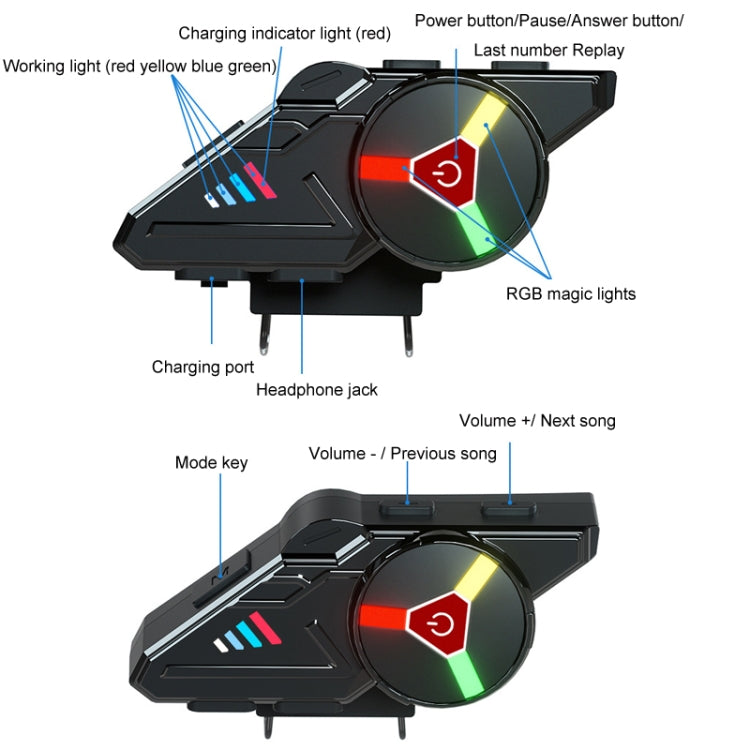 KUQIBAO Motorcycle Helmet Built-in Waterproof Bluetooth Earphone(Hard Microphone) - free shipping - PMC TechLife - Order now!