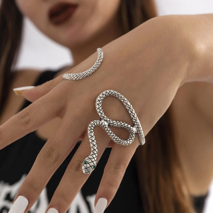 Snake-shaped Palm Bracelet Exaggerated Retro Girls Jewelry(Silver SKU1203) - Bracelets by PMC Jewellery | Online Shopping South Africa | PMC Jewellery