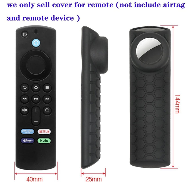 2pcs Remote Control Case For Amazon Fire TV Stick 2021 ALEXA 3rd Gen With Airtag Holder(Luminous Green) - Remote Control Covers by PMC TechLife | Online Shopping South Africa | PMC TechLife