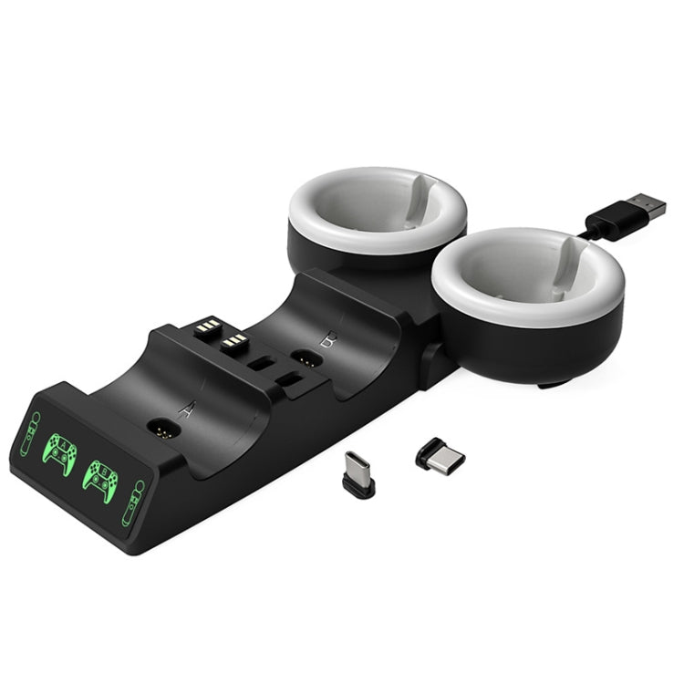 Iplay HBP-301 For PS5 / PS VR MOVE Controller Handle Dual Seat Charger 4 In 1 Charger(Black) - free shipping - PMC TechLife - Order now!