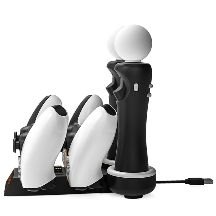 Iplay HBP-301 For PS5 / PS VR MOVE Controller Handle Dual Seat Charger 4 In 1 Charger(Black) - free shipping - PMC TechLife - Order now!