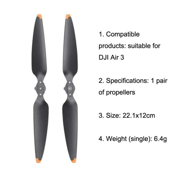 Original DJI Air 3 1pair Noise Reduction Propeller(Black) - DIY Propeller by DJI | Online Shopping South Africa | PMC Jewellery