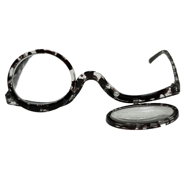 Makeup Magnifying Glass Presbyopic Glasses Flip Swivel Reading Glasses, Degree: +400(Black) - Presbyopic Glasses by PMC Jewellery | Online Shopping South Africa | PMC Jewellery