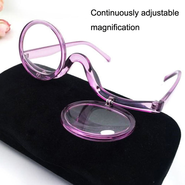 Makeup Magnifying Glass Presbyopic Glasses Flip Swivel Reading Glasses, Degree: +150(Blue Frame) - Presbyopic Glasses by PMC Jewellery | Online Shopping South Africa | PMC Jewellery