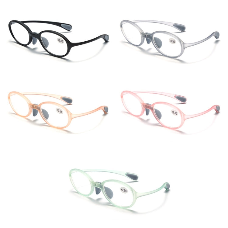 Portable Magnifying Glass Presbyopic Glasses Silicone Anti-Blue Light Reading Glasses, Degree: +300(Pink) - Presbyopic Glasses by PMC Jewellery | Online Shopping South Africa | PMC Jewellery