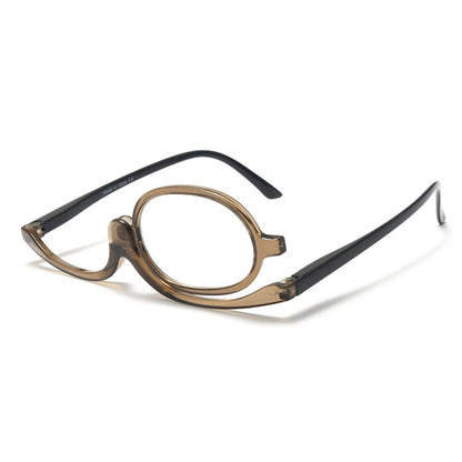 Makeup Presbyopic Glasses Monolithic Reading Glass Magnifying Glass, Degree: +350(Tea Color) - Presbyopic Glasses by PMC Jewellery | Online Shopping South Africa | PMC Jewellery