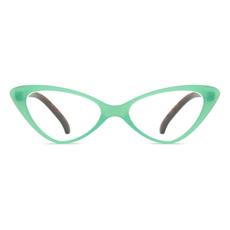 Street Stall Triangular Cat Eye Presbyopic Glasses, Degree: +350(Light Green) - Presbyopic Glasses by PMC Jewellery | Online Shopping South Africa | PMC Jewellery