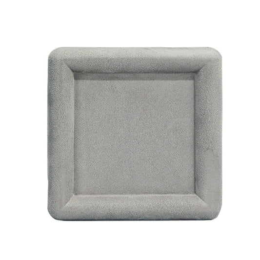 12x12x1.5cm Jewelry Tray Ring Square Empty Plate Earrings Necklace Jewelry Display Tray(Gray) - Jewelry Storages by PMC Jewellery | Online Shopping South Africa | PMC Jewellery