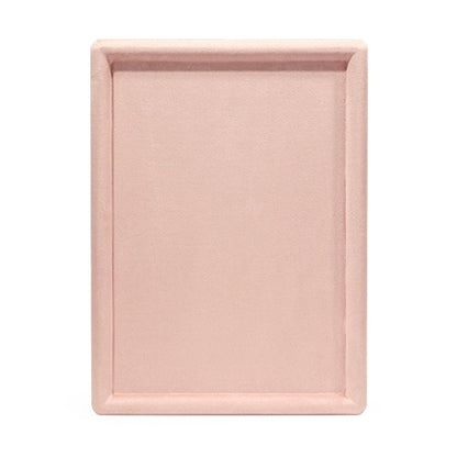 30x22x1.8cm Jewelry Tray Ring Rectangular Empty Plate Earrings Necklace Jewelry Display Plate(Pink) - Jewelry Storages by PMC Jewellery | Online Shopping South Africa | PMC Jewellery