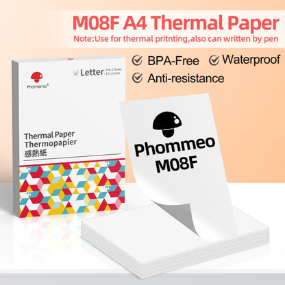 For Phomemo M08F 200sheets Thermal Printing Paper Compatible for MR.IN Brother Pocket Jet / MT800, Style: A4 - Printer Accessories by PMC Jewellery | Online Shopping South Africa | PMC Jewellery