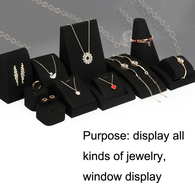 Black Microfiber Necklace Ring Jewelry Display Live Jewelry Prop Rack Set 9 - Jewelry Storages by PMC Jewellery | Online Shopping South Africa | PMC Jewellery