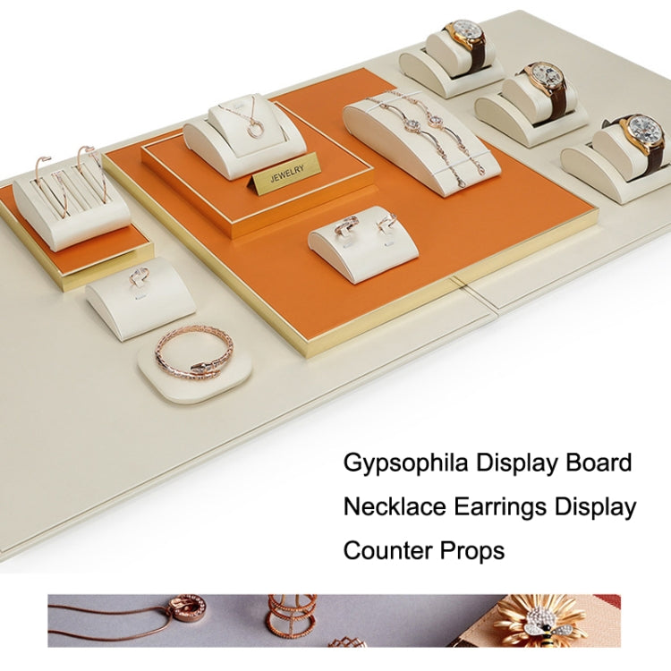 18x18x2cm Orange Gypsophila Display Board Necklace Earrings Display Counter Props - Jewelry Storages by PMC Jewellery | Online Shopping South Africa | PMC Jewellery