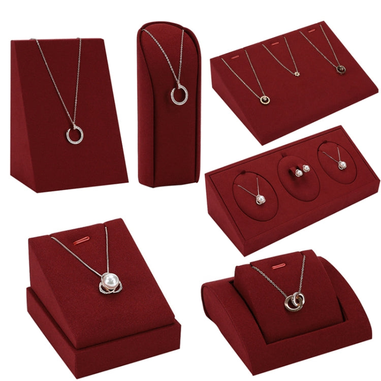 20x14x5.5cm Three-bit Necklace Seat Jewelry Display Rack Microfiber Jewelry Counter Display Props - Jewelry Storages by PMC Jewellery | Online Shopping South Africa | PMC Jewellery