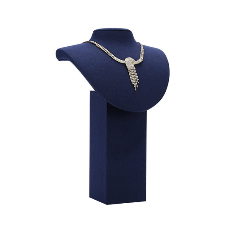 8x8x32cm Diorama Necklace Holder Jewelry Display Props Blue Microfiber Window Necklace Earring Ring Stand - Jewelry Storages by PMC Jewellery | Online Shopping South Africa | PMC Jewellery