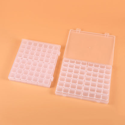 56 Slots Transparent Plastic Storage Box Jewelry Nail Art Rhinestone Bead Box, Color: Transparent - Jewelry Storages by PMC Jewellery | Online Shopping South Africa | PMC Jewellery | Buy Now Pay Later Mobicred