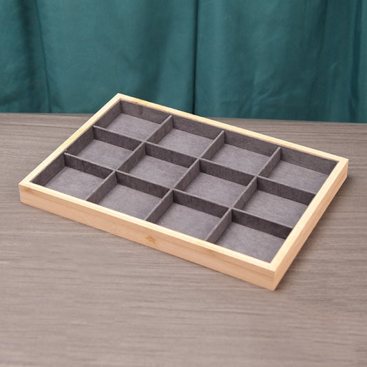 Bamboo Wood Jewelry Display Pallet Jewelry Storage Display Tray, Style: 12 Grid Tray - Jewelry Storages by PMC Jewellery | Online Shopping South Africa | PMC Jewellery