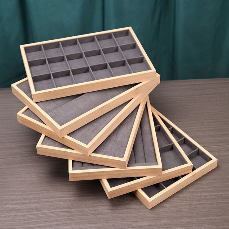 Bamboo Wood Jewelry Display Pallet Jewelry Storage Display Tray, Style: Empty Tray Original Color - Jewelry Storages by PMC Jewellery | Online Shopping South Africa | PMC Jewellery