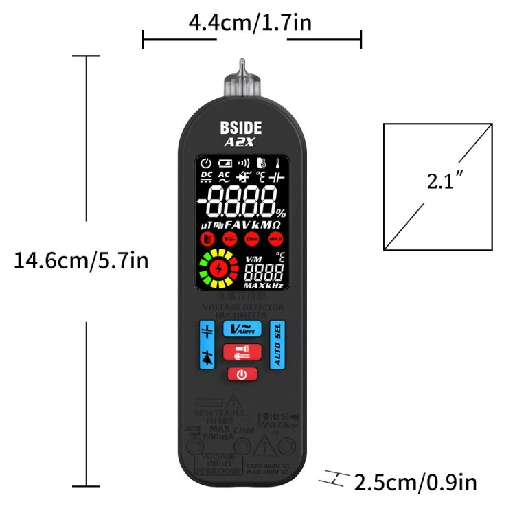 BSIDE A2X Charging Model Mini Digital Pen Auto Ranging Multimeter - free shipping - PMC TechLife - Order now!