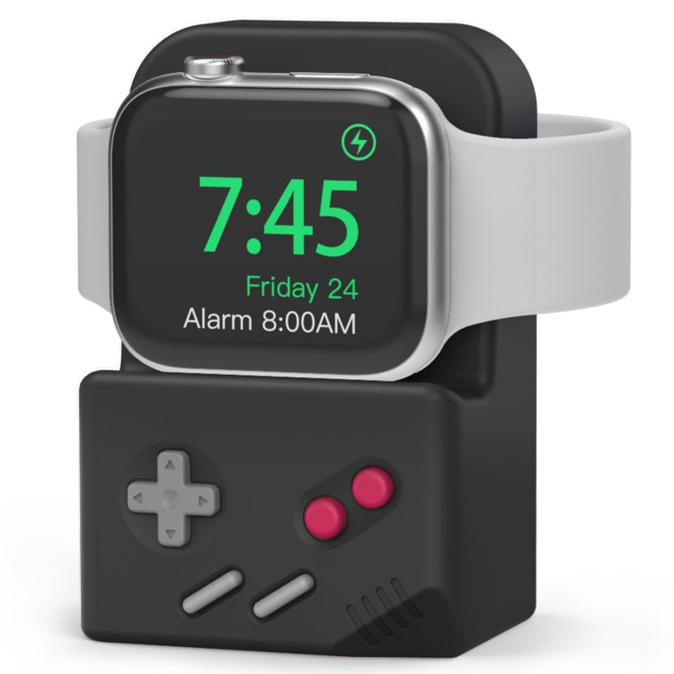 For Apple Watch Silicone Charging Stand Charging Base Storage Stand With Charger(Black) - Charger / Holder by PMC TechLife | Online Shopping South Africa | PMC TechLife
