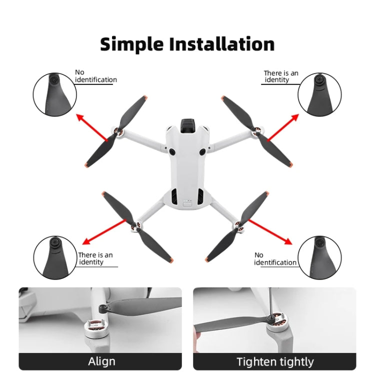 For DJI Mini 4 Pro 4pairs  Drone Propeller Blades 6030F Props Replacement Parts - free shipping - PMC TechLife - Order now!