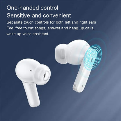 REMAX CozyPods W21N Dual Noise Reduction Bluetooth Earphone Music Call Wireless Earphone(Ivory White) - Bluetooth Earphone by REMAX | Online Shopping South Africa | PMC Jewellery | Buy Now Pay Later Mobicred