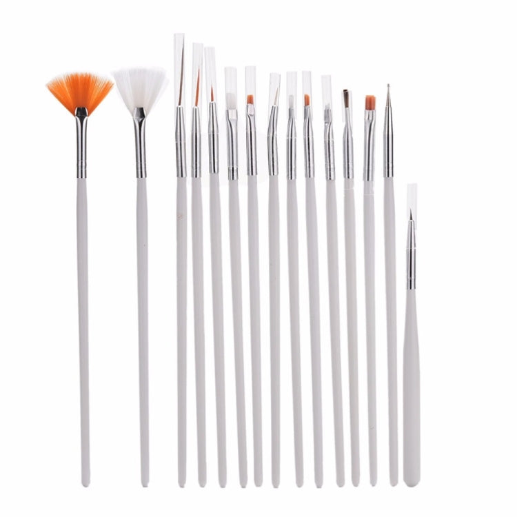 15 PCS/Set Nail Art Tools Brushes for Manicure Rhinestones Nails Decorations Nail Nrush Kit Painting Fingernail Tool Pen Kit - Nail Clipper by PMC Jewellery | Online Shopping South Africa | PMC Jewellery